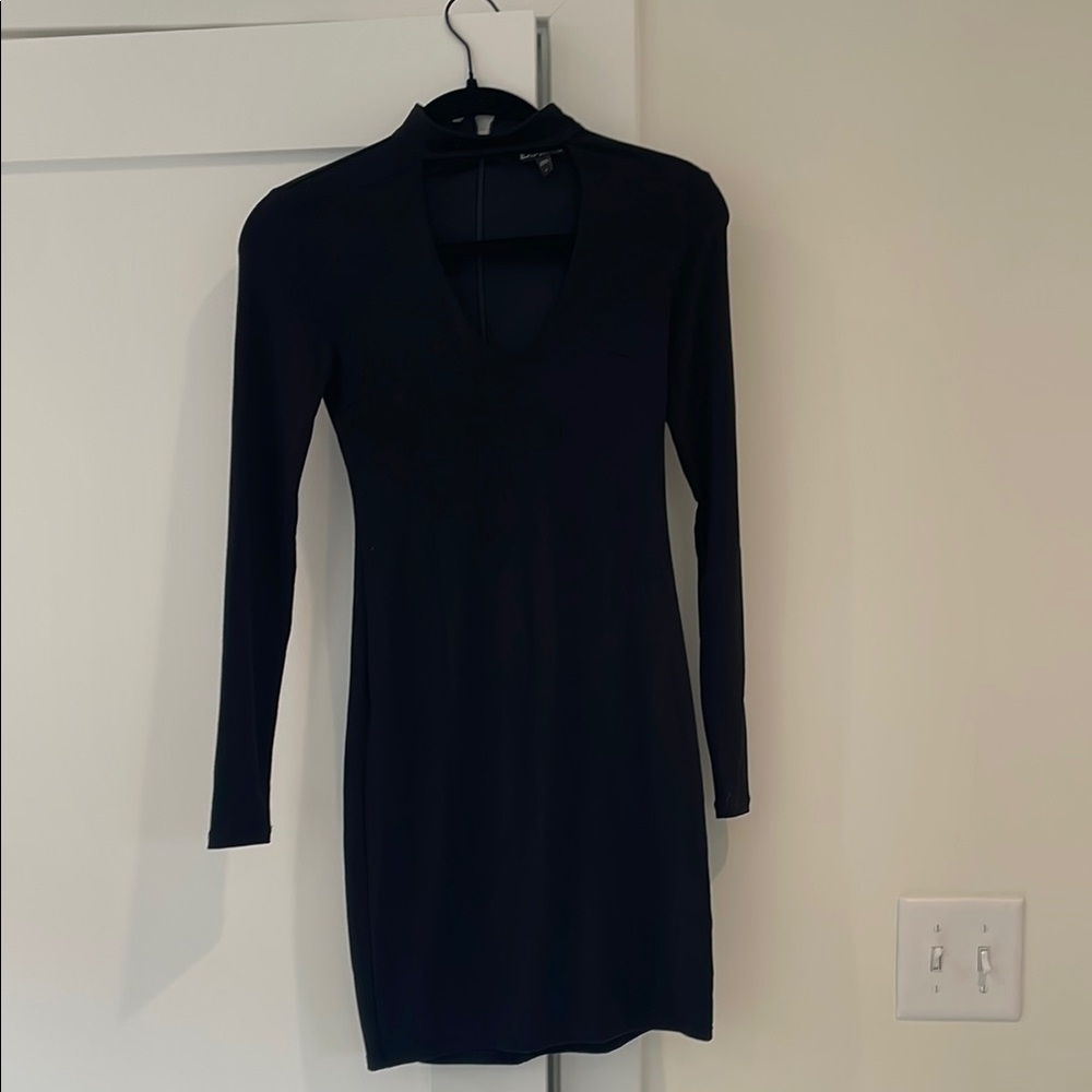 Elegant Black Long Sleeve Dress